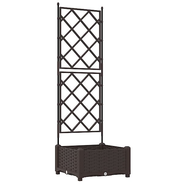 vidaXL Blumentopf Pflanzkasten mit Rankgitter Braun günstig online kaufen
