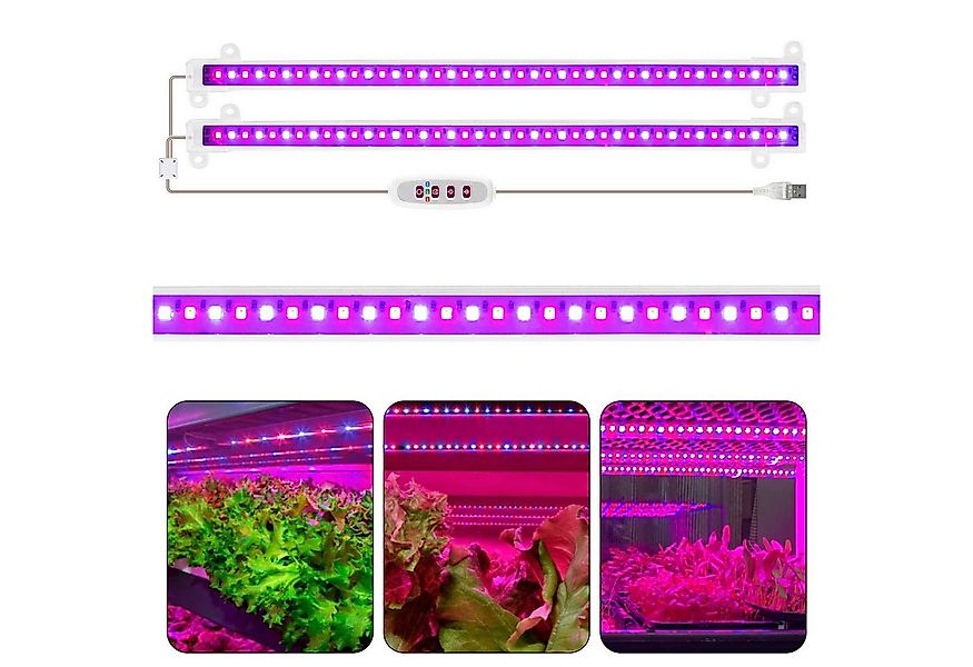 Qualra Pflanzenlampe 30/50cm LED Pflanzenlampe 8/12/16H Timer Vollspektrum günstig online kaufen