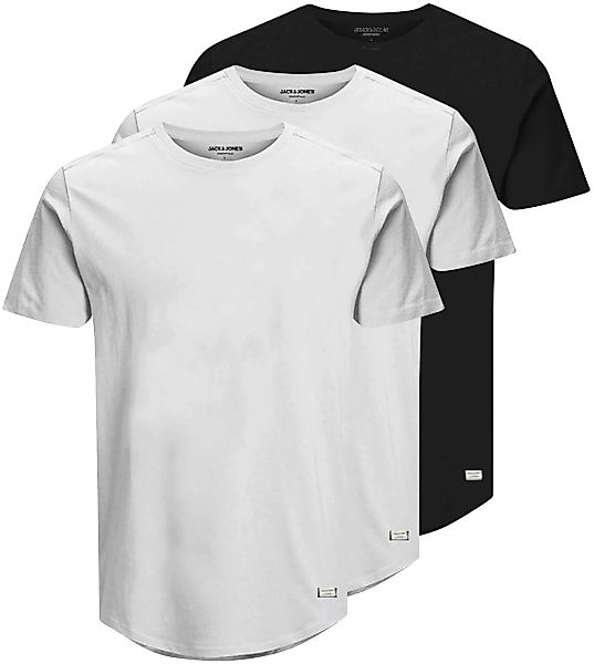 Jack & Jones Herren Rundhals T-Shirt JJENOA 3er PACK - Regular Fit günstig online kaufen