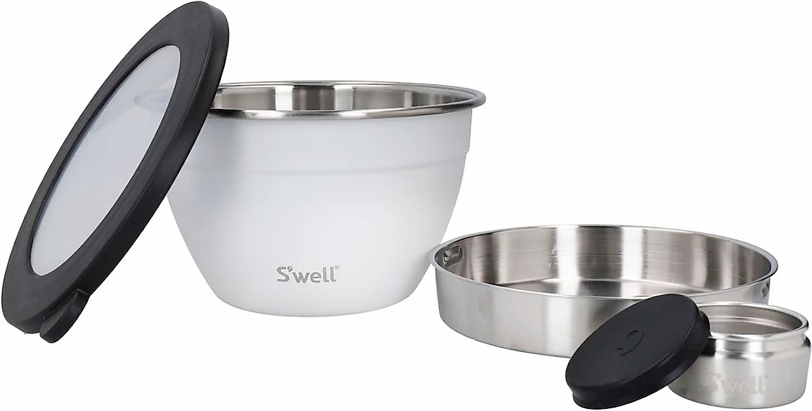Swell Salatschüssel "Swell Calacatta Gold Salad Bowl Kit, 1.9L" 3 Stk. aus günstig online kaufen