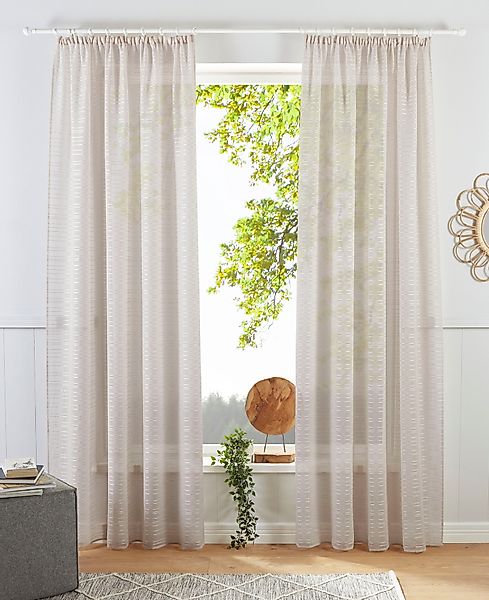 Bruno Banani Gardine Linus, Kräuselband (1 günstig online kaufen