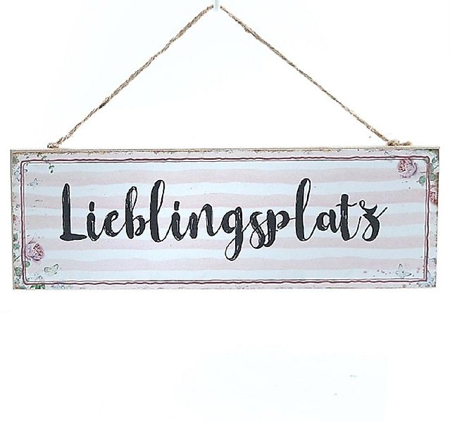 Linoows Holzbild Wandschild, Türschild 'Lieblingsplatz', Holzschild, günstig online kaufen