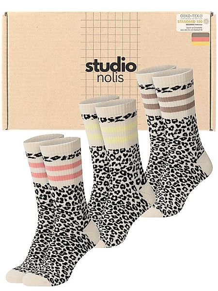 Studio Nolis Tennissocken All Leo Socken Crew Socks Baumwolle (Set, 3 Paar) günstig online kaufen