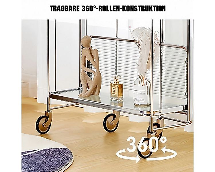 PFCTART Beistellwagen Mobile Storage Folding Trolley, Servierwagen, zusamme günstig online kaufen