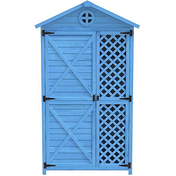 Gartenschrank 90x56x175 cm Wetterfester Geräteschuppen mit Regalen Outdoor- günstig online kaufen