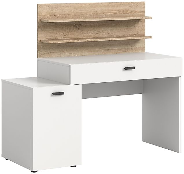xonox.home Schreibtisch Match, Weiß Modern 130x117x54 günstig online kaufen