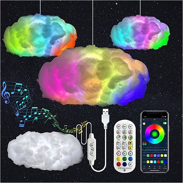 PRIISF Hängeleuchten RGB LED Deckenleuchte Dimmbar günstig online kaufen