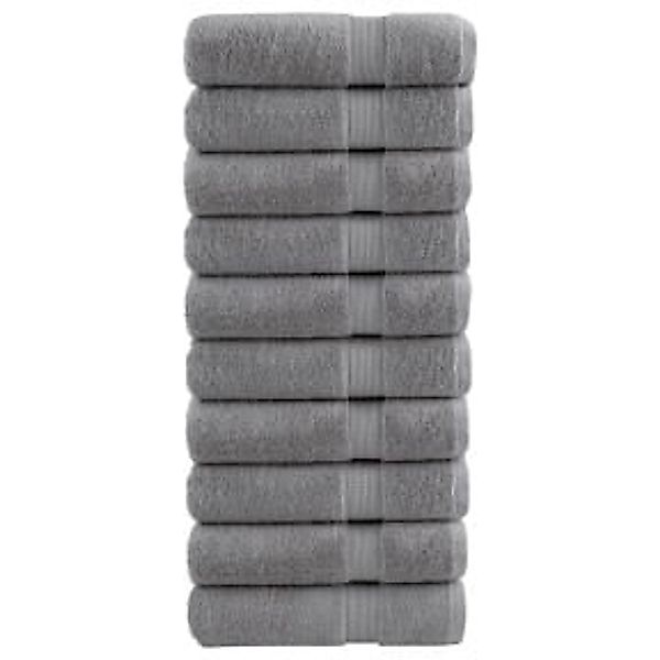 vidaXL Premium-Handtücher 10 Stk Grau 50x100cm 600 g/m2 100% Baumwolle günstig online kaufen