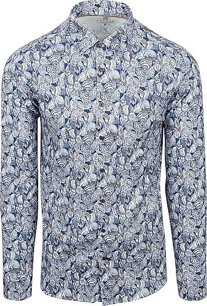 DESOTO Hemd Druck Blumen Blau  - Größe XL günstig online kaufen