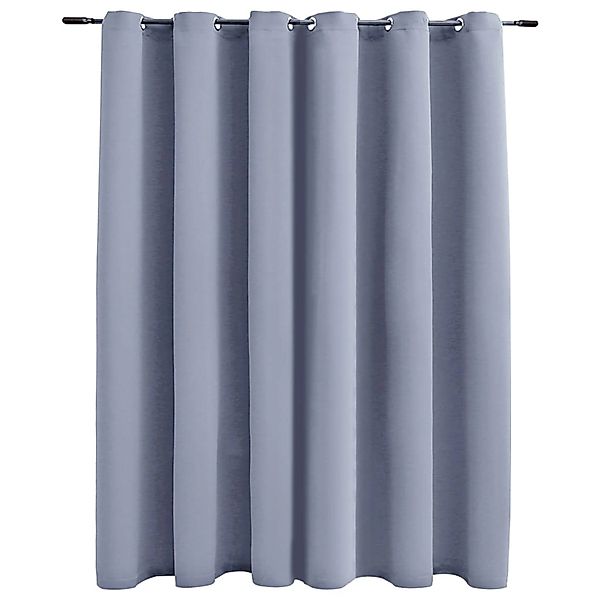 Verdunkelungsvorhang Mit Metallösen Grau 290 X 245 Cm günstig online kaufen