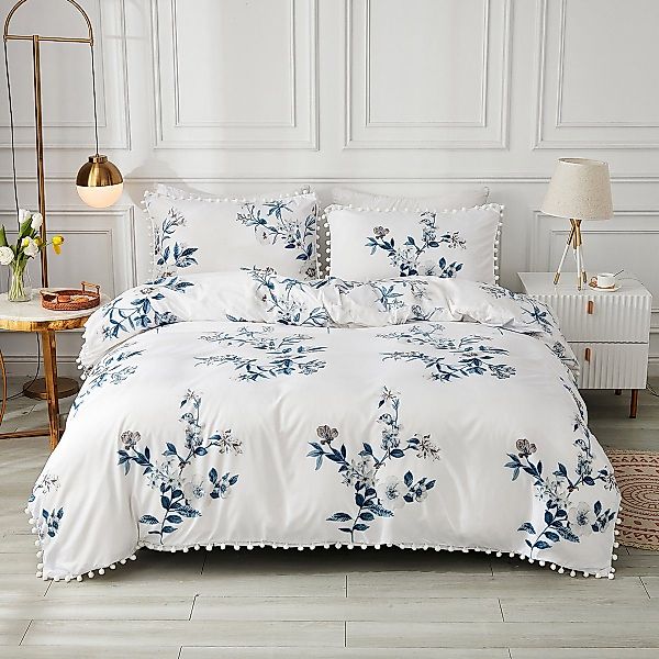 BYSURE Bettwäsche, Polyester, 2 teilig, Blume-Bettbezug-Set, günstig online kaufen