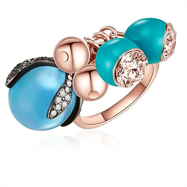 Lulu & Jane Fingerring roségold, Metall-Legierung günstig online kaufen