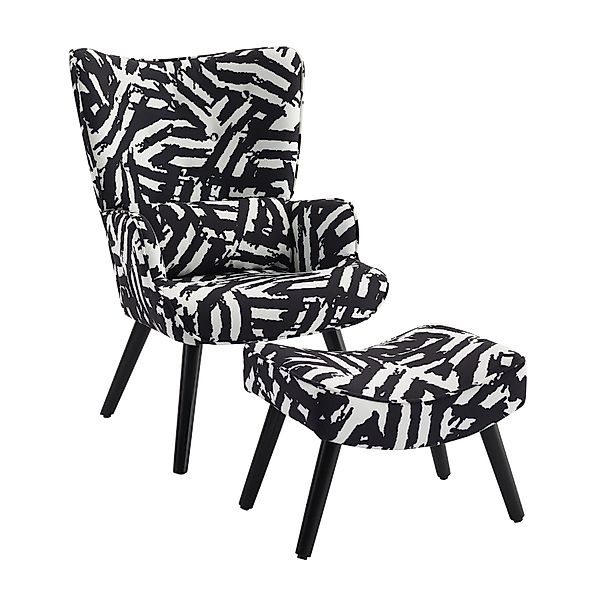 HomeMiYN Ohrensessel Relaxsessel Lehnstühle Patchwork Ohrensessel günstig online kaufen