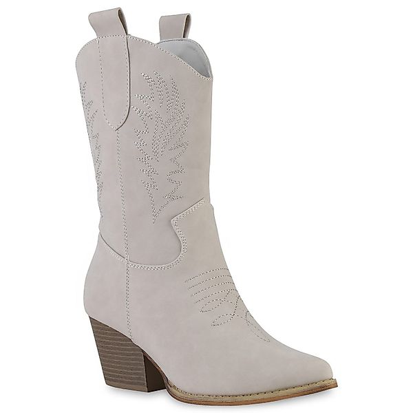 VAN HILL 839873 Cowboy Boots Damen Cowboy Boots Stiefeletten Stickereien Ho günstig online kaufen