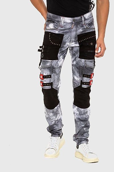 Cipo & Baxx Cargojeans "Hose" im Bikerstyle günstig online kaufen