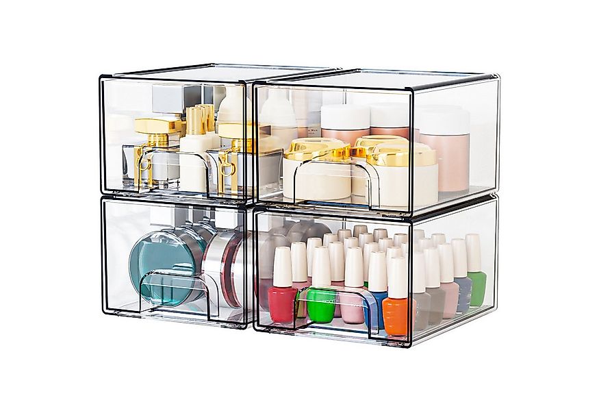 Refined Living Make-Up Organizer 4 tlg Acrylic Organiser with Non-slip Mat, günstig online kaufen