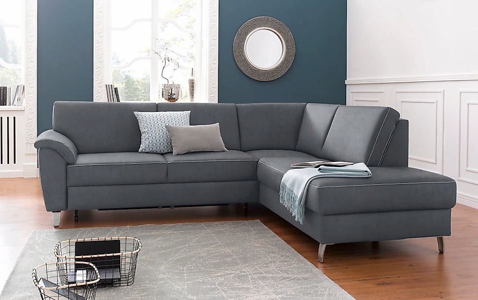 sit&more Ecksofa "Texel L-Form" mit Federkern, wahlweise mit Bettfunktion u günstig online kaufen