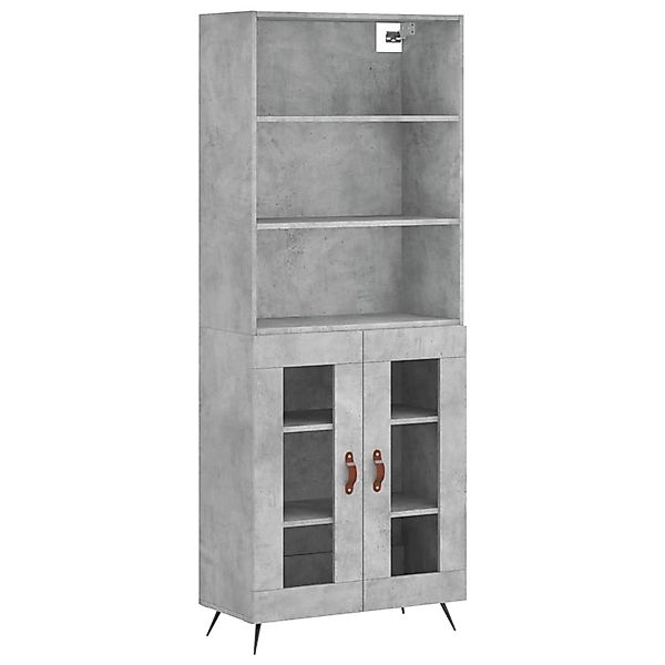 vidaXL Highboard Betongrau 69,5x34x180 cm Holzwerkstoff 3189289 günstig online kaufen