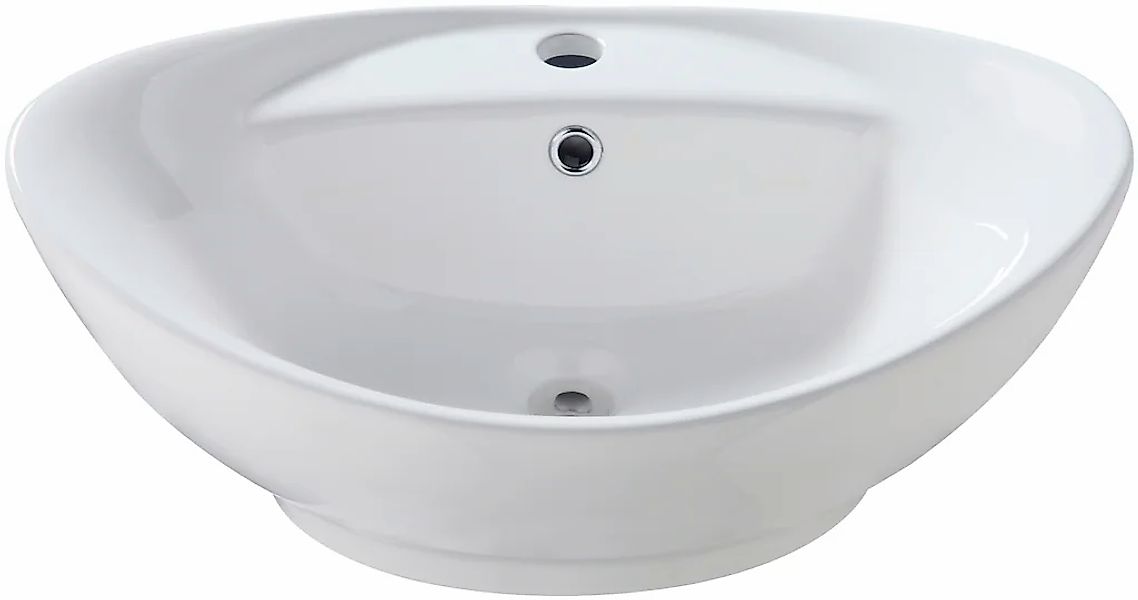 welltime Aufsatzwaschbecken "Bilbao", mit Überlauf, oval, Breite 60 cm günstig online kaufen