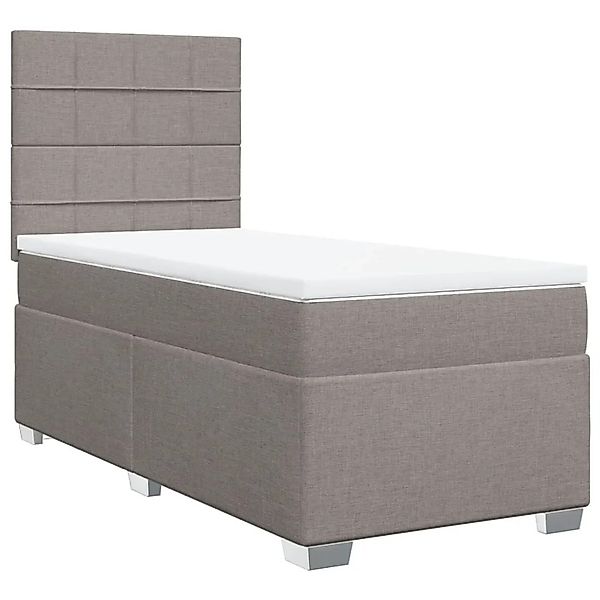 vidaXL Boxspringbett mit Matratze Taupe 90x200 cm Stoff 3292675 günstig online kaufen