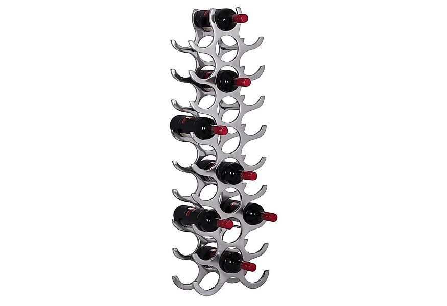 FINEBUY Weinregal FB37848 Design Alu Flammen 93 cm Regal Flaschenregal 27 F günstig online kaufen