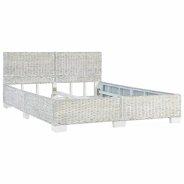 vidaXL Bettgestell Grau Natur Rattan 140 x 200 cm617098 günstig online kaufen