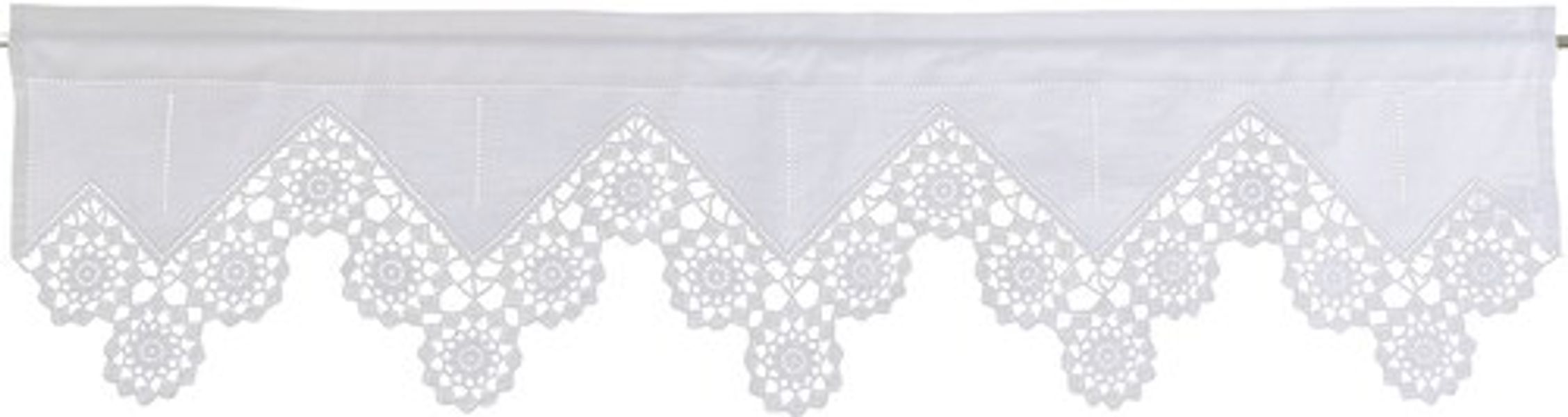 HOSSNER - ART OF HOME DECO Querbehang »Dufour«, (1 St.), handgehäkelte Spit günstig online kaufen