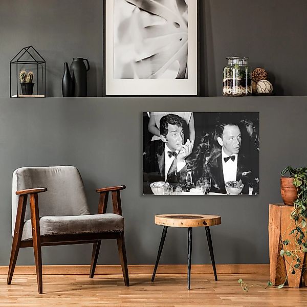 queence Acrylglasbild "Dean & Frank", Schwarz-Weiß-Mann-Zigarren-Stars-Film günstig online kaufen