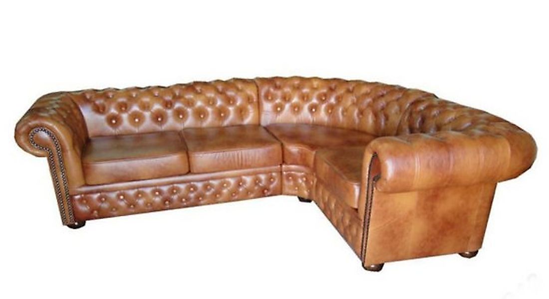 JVmoebel Ecksofa Ledersofa Chesterfield Eckcouch Sofa Couch Polster Eck Gar günstig online kaufen