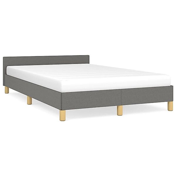 vidaXL Bettgestell mit Kopfteil Dunkelgrau 120x200 cm Stoff Modell 41378810 günstig online kaufen