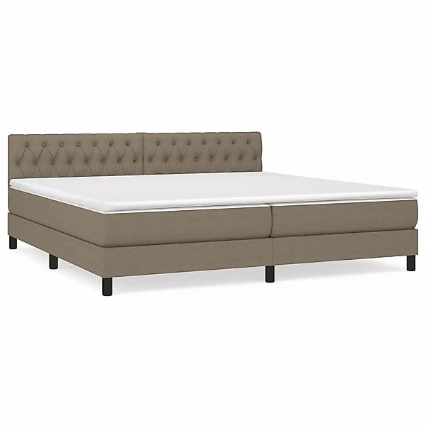vidaXL Boxspringbett mit Matratze Taupe 200x200 cm Stoff1397907 günstig online kaufen
