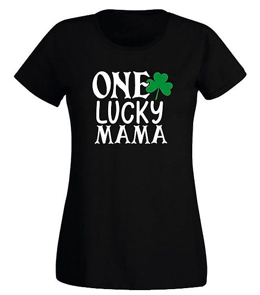 G-graphics T-Shirt Damen T-Shirt - One lucky Mama Slim-fit, mit Frontprint, günstig online kaufen