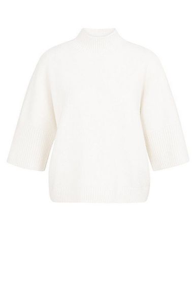 YAYA Stehkragenpullover Pullover mit gerippten Ärmeln günstig online kaufen