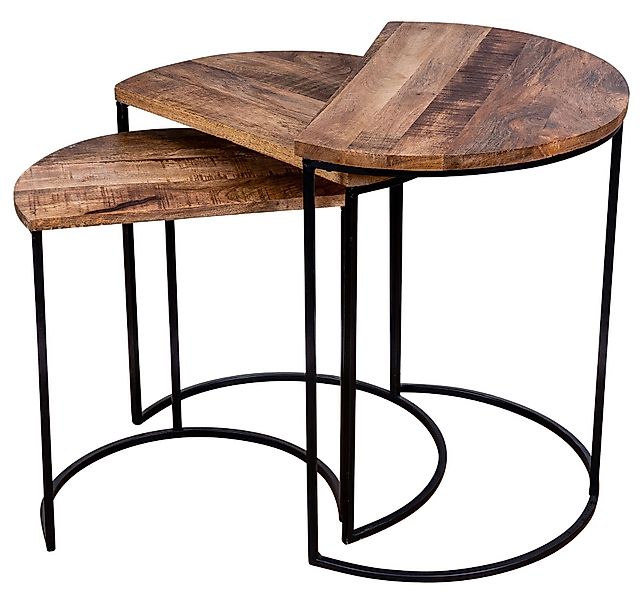 Levandeo® Couchtisch, 3er Set halbrunde Couchtische günstig online kaufen