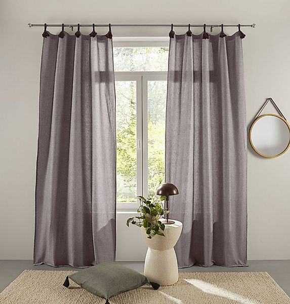LeGer Home by Lena Gercke Gardine Jada (1 St), Schlaufen, blickdicht, Baumw günstig online kaufen