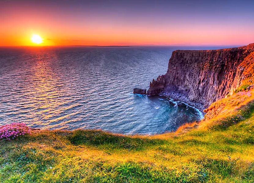 Papermoon Fototapete »Sunset at Moher Cliffs« glatt günstig online kaufen