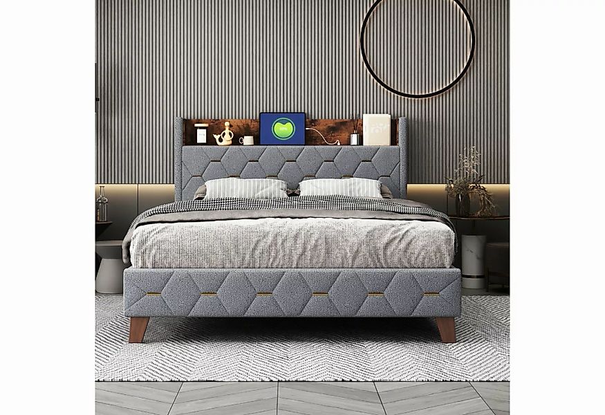 IDEASY Polsterbett Doppelbett, Queen-Size-Bett, 140 x 200 cm, (Stauraum am günstig online kaufen