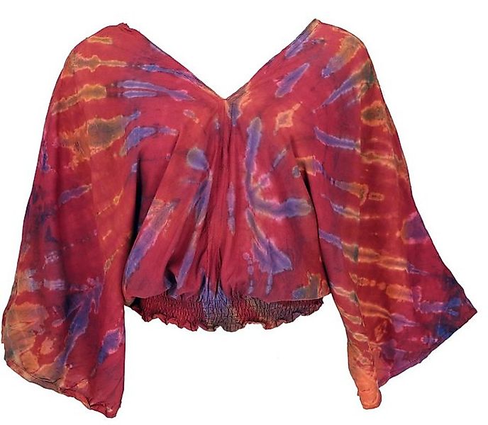 Guru-Shop Longbluse Luftige Batikbluse, Boho Sommerbluse günstig online kaufen