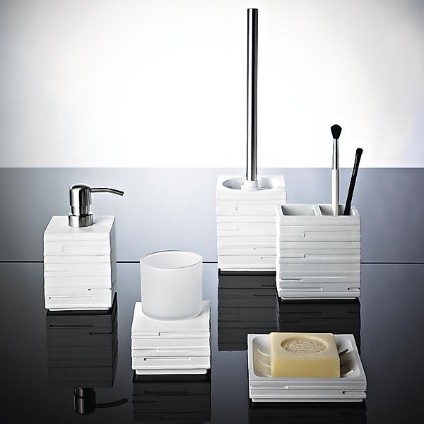 Ridder Badaccessoire-Set Zahnbürstenhalter Brick weiß günstig online kaufen