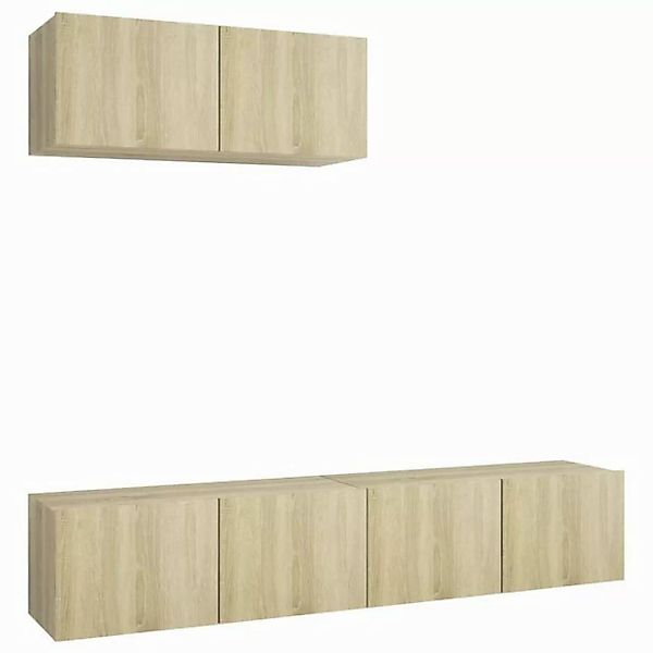 furnicato TV-Schrank TV-Schränke 3 Stk. Sonoma-Eiche Holzwerkstoff (1-St) günstig online kaufen