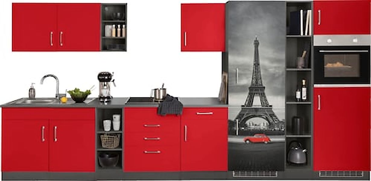 HELD MÖBEL Küchenzeile »Paris«, ohne E-Geräte, Breite 390 cm günstig online kaufen