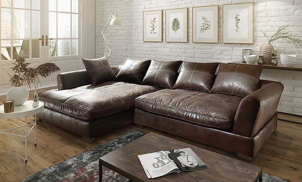 Fun Möbel Ecksofa Couchgarnitur TIZIAN L-Form günstig online kaufen