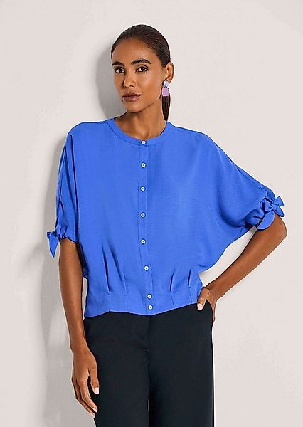 MADELEINE Kurzarmbluse Luftige Sommerbluse mit Fledermausärmeln Faltenbluse günstig online kaufen