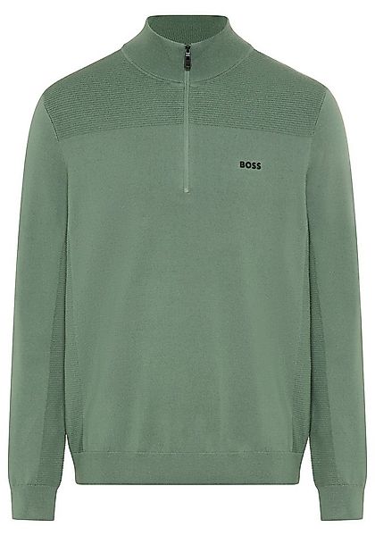 BOSS GREEN Strickpullover Stehkragen mit Reißverschluss, Regular Fit günstig online kaufen