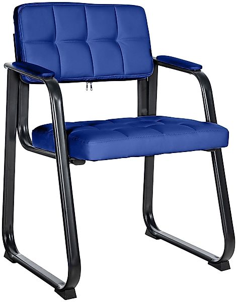 CLP Besucherstuhl Canada, Kunstleder-Bezug, schwarzes Metallgestell günstig online kaufen