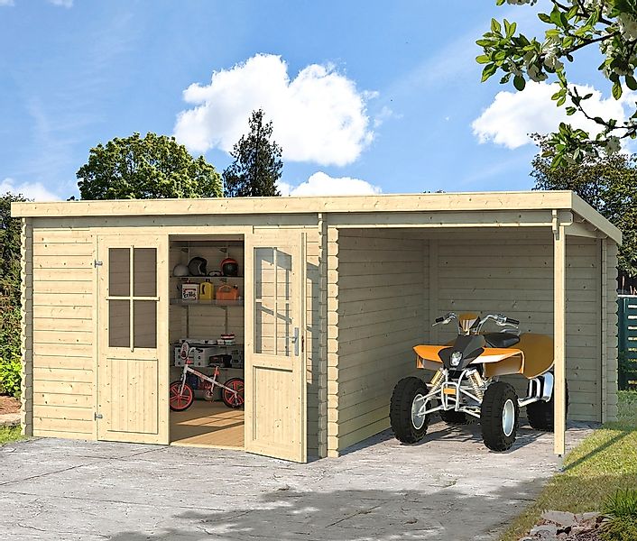 LASITA MAJA Gartenhaus "Tampa" mit Anbau günstig online kaufen