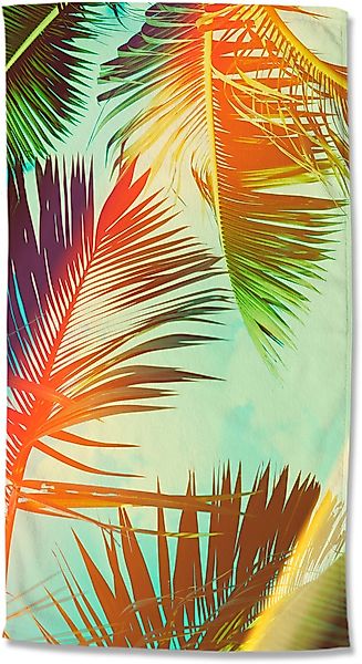 Strandtuch palms Multi Polyester B/L: ca. 100x180 cm günstig online kaufen