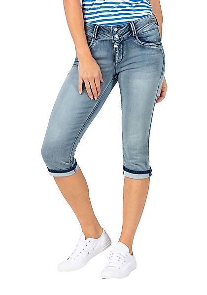 Timezone 3/4 Damenjeans Slim EnyaTZ aqua blue wash günstig online kaufen