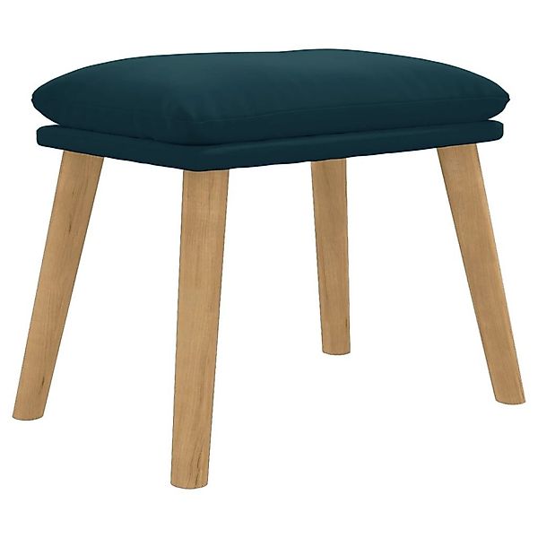 vidaXL Polsterhocker Fußhocker Blau 45x29,5x35 cm günstig online kaufen