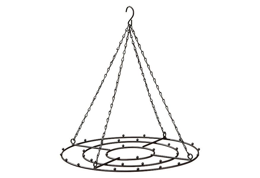 Spetebo Dekokranz Metall Deko Decken Hänger schwarz - 33 cm rund, Decken Kr günstig online kaufen
